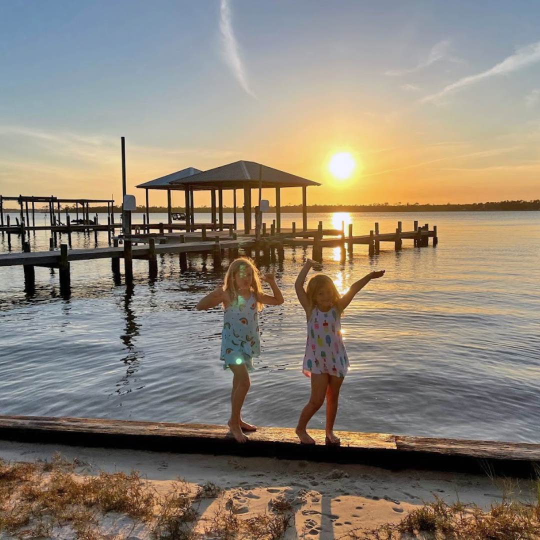 sunset over Fort Morgan, Alabama