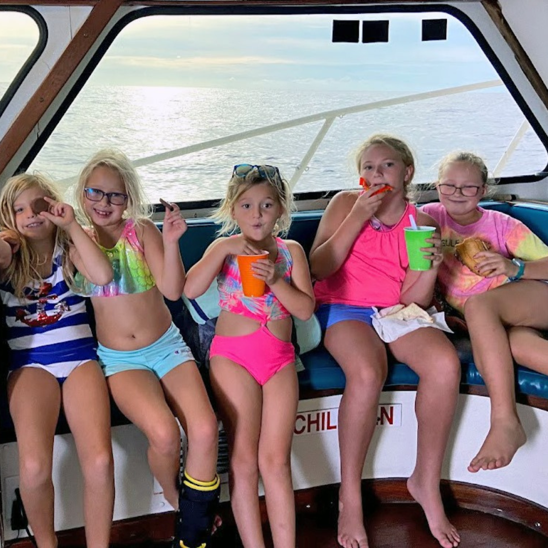 Group of girls enjoying a day on the Gulf