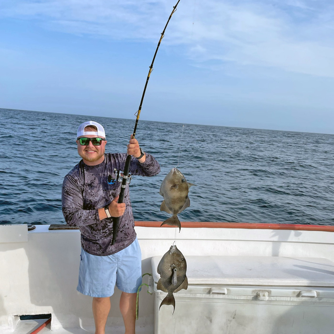 triggerfish caught aboard half day private offshore fishing trip near Fort Morgan, Alabama