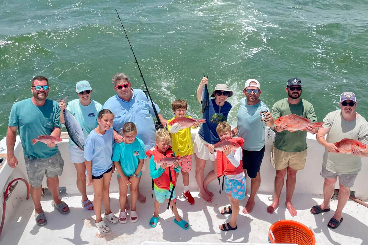 fun family fishing trip out of fort morgan, alabama