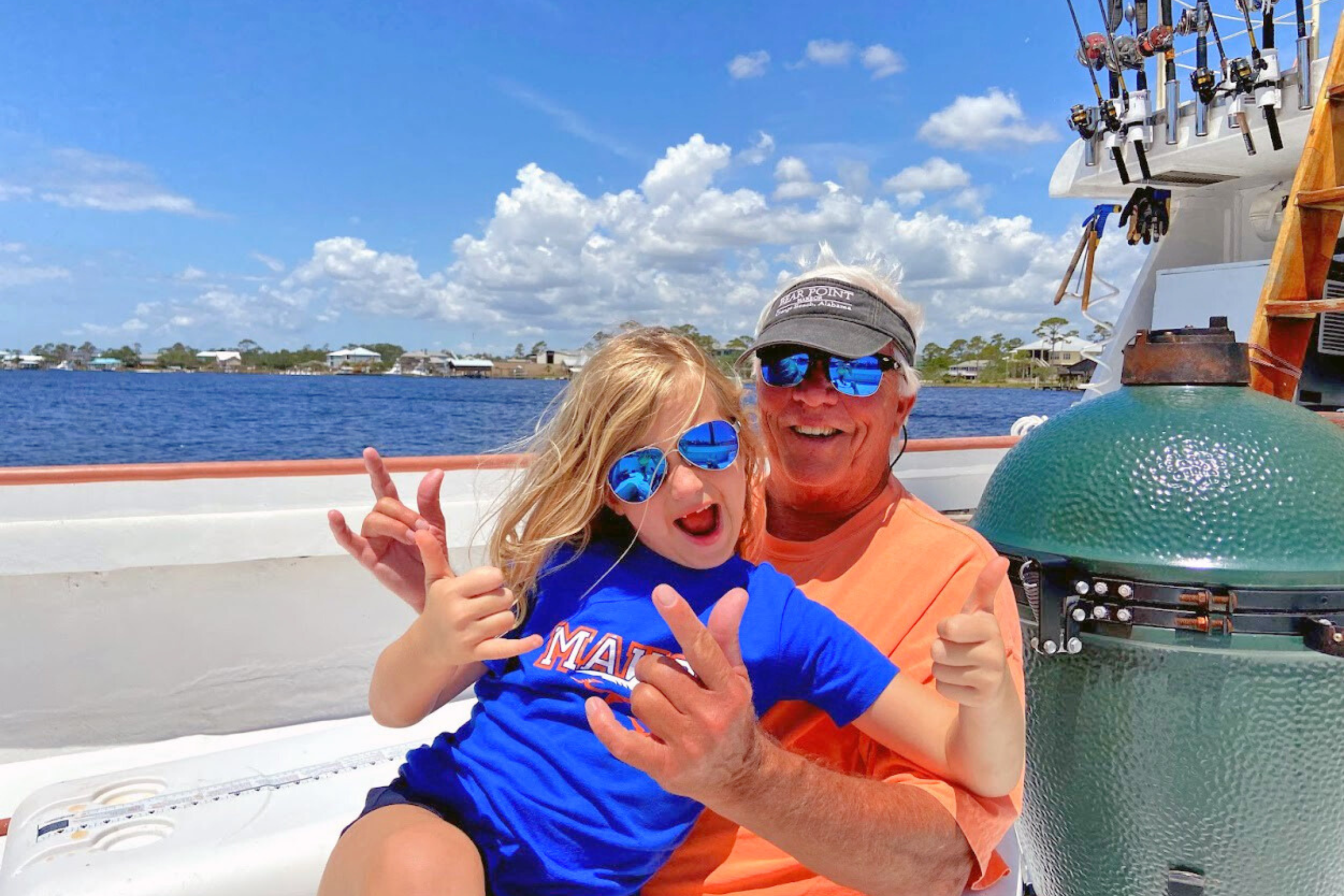 family onboard fishing trip in the Gulf of America out of Fort Morgan, Alabama