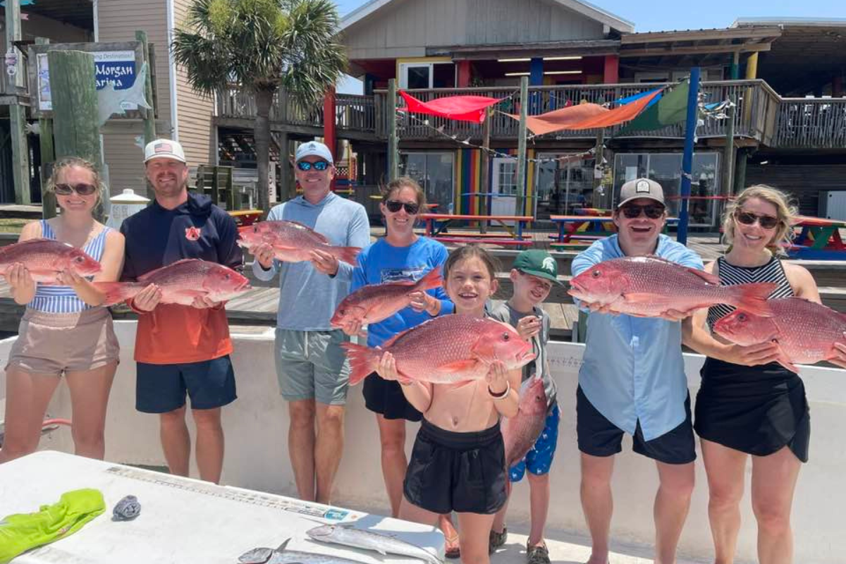 family red snapper fishing offshore trip aboard the No Doubt out of Fort Morgan Alabama